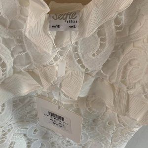 Selfie Leslie - High Low Hem White Lace Dress